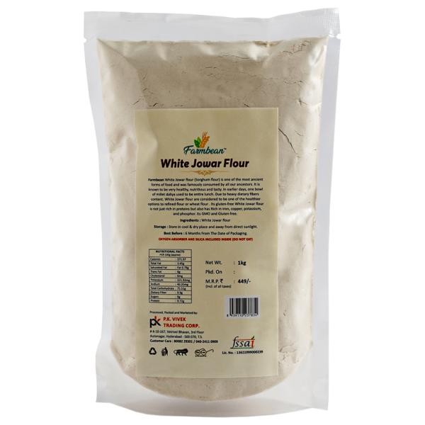 Farmbean Organic Jowar Flour 2Kg Jawar Ka Atta Sorghum Flour