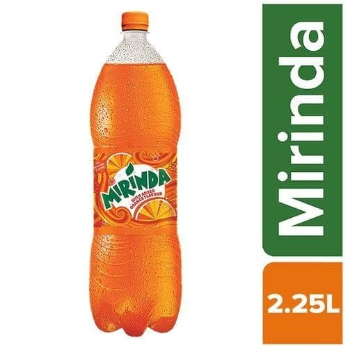 Mirinda with added Orange flavour no artificial flavour, 2.25 liter