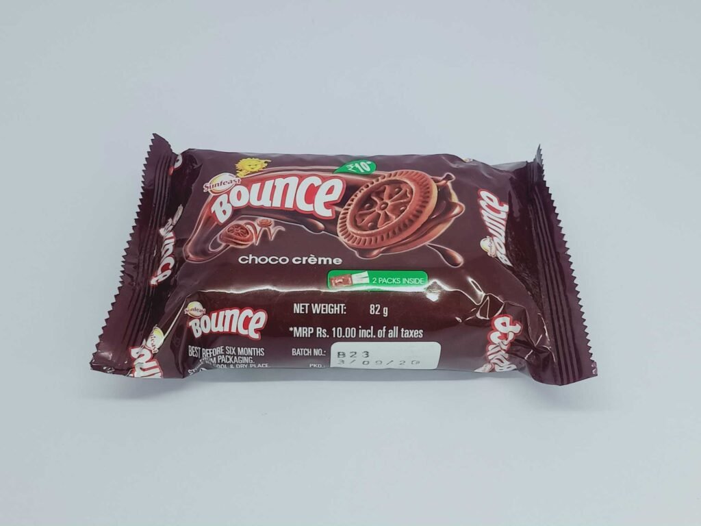 SunFeast Bounce Choco Creme Biscuit 2 Pack Inside, 82 gram