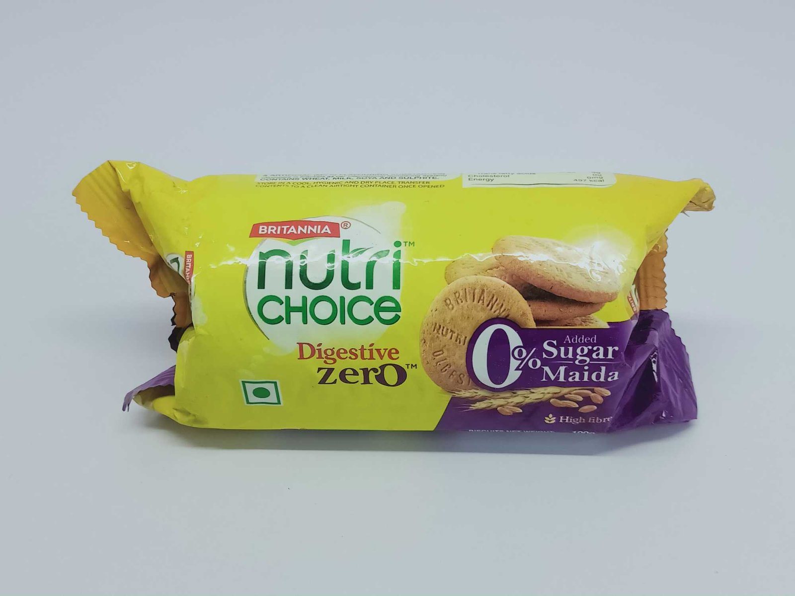 Britannia Nutri Choice Digestive Zero Added Sugar Maida High Fibre, 100 gram