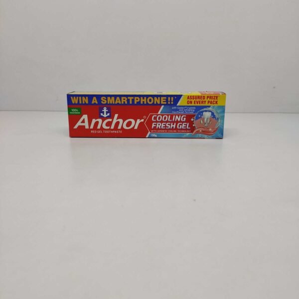 Anchor red gel toothpaste, cooling fresh gel with japanese Technology, 100% vegetarian, 150 gm