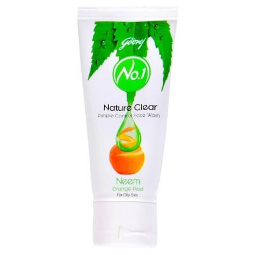 Godrej Nature Clear Pimple Control Face wash Neem Orange Peel for Oily Skin, 50 gram