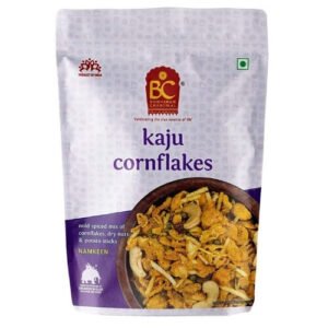 Bhikharam chandmal Kaju cornflakes mild spiced mix of corn flakes, dry nuts of potato sticks, namkeen snacks