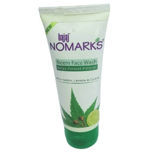 Bajaj Nomarks Neem Face wash Helps Prevent Pimples with Neem Lemon and Clove, 50 gram