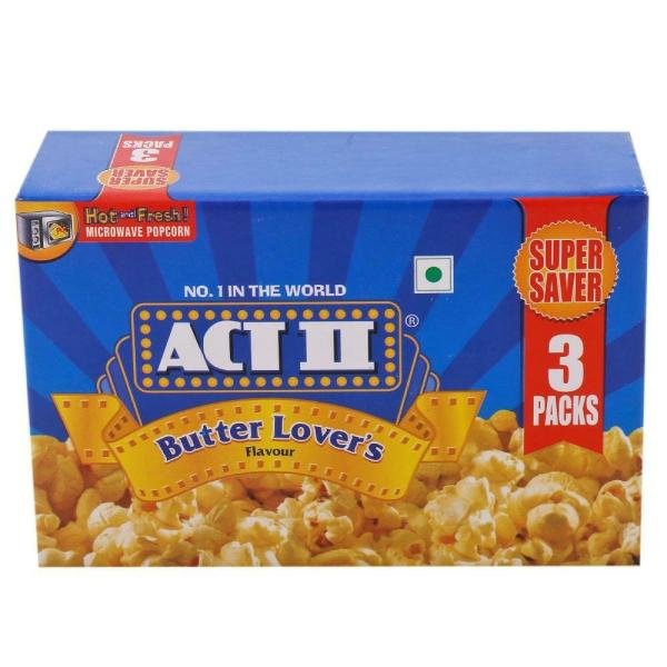 act ii microwave butter lovers popcorn 99 g pack of 3 product images o490934401 p590116038 0 202203150354