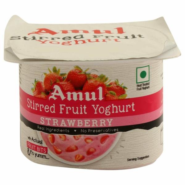amul stirred fruit strawberry yoghurt 100 g cup product images o492642523 p593954657 0 202209221933