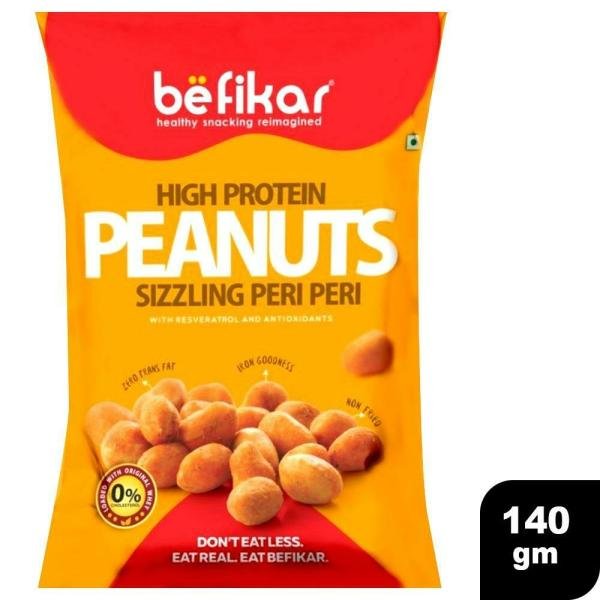 Befikar High Protein Sizzling Peri Peri Peanuts 140 g