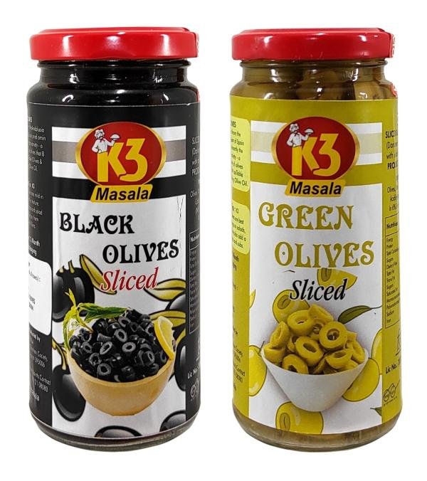 Black and Green Olives (230gm)