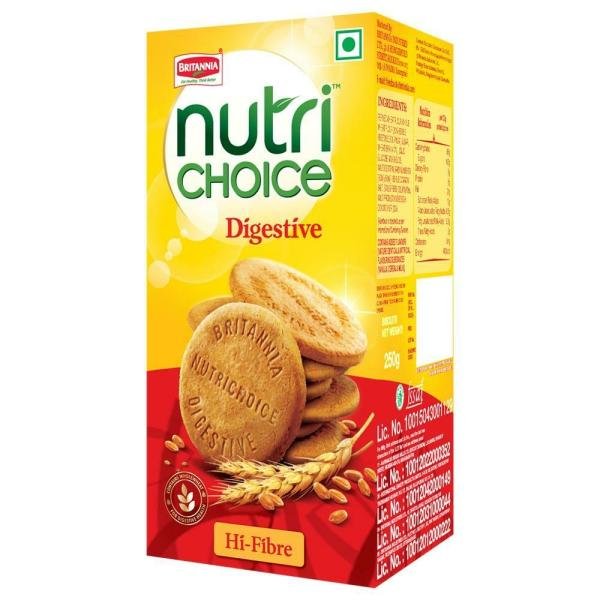 Britannia NutriChoice Hi-Fibre Digestive Biscuits 250 g