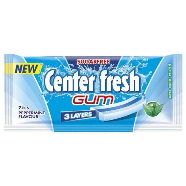 center fresh 3 layer peppermint sugarfree chewing gum 12 6 g product images o491439720 p590033902 0 202203150322