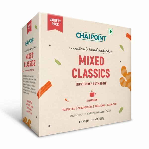 chai point mixed instant tea ginger masala cardamom classic 20 sachets instant premix tea product images orvi1fioorg p591127068 0 202202261447