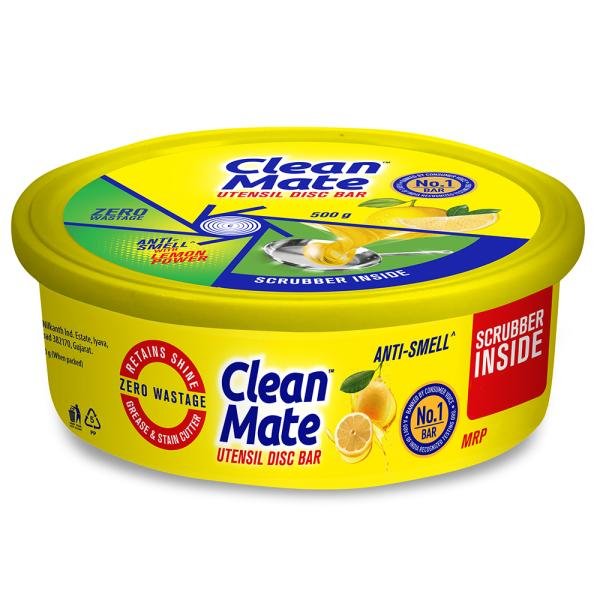 cleanmate anti smell lemon power utensil dishwash bar 500 g 0 20220428