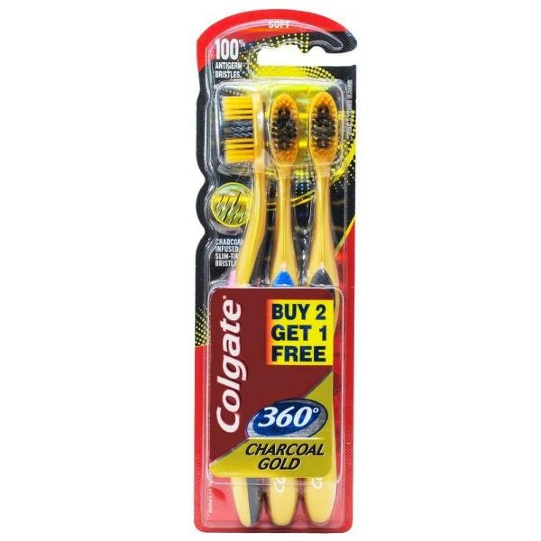 colgate 360 degree charcoal gold soft toothbrush buy 2 get 1 free product images o491249378 p491249378 0 202203170900