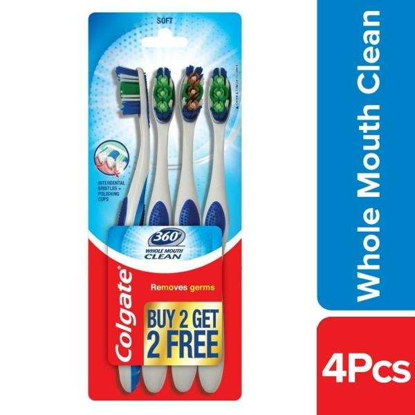 colgate 360 degree whole mouth clean medium toothbrush buy 2 get 2 free product images o490740305 p490740305 0 202203150539