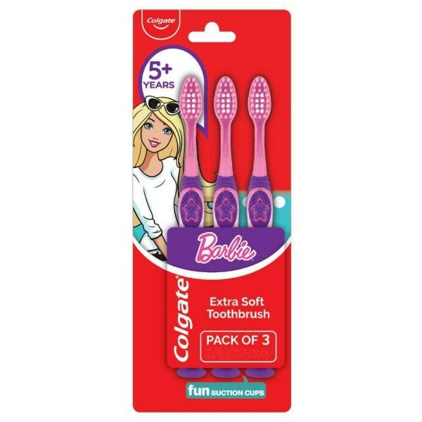 colgate barbie kids toothbrush pack of 3 5 years product images o492519223 p590810519 0 202203170354