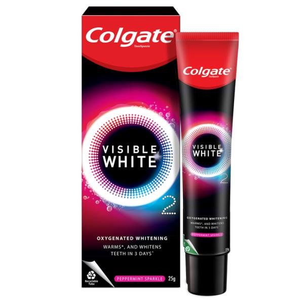 colgate visible white oxygenated whitening peppermint sparkle toothpaste 25 g 0 20220411
