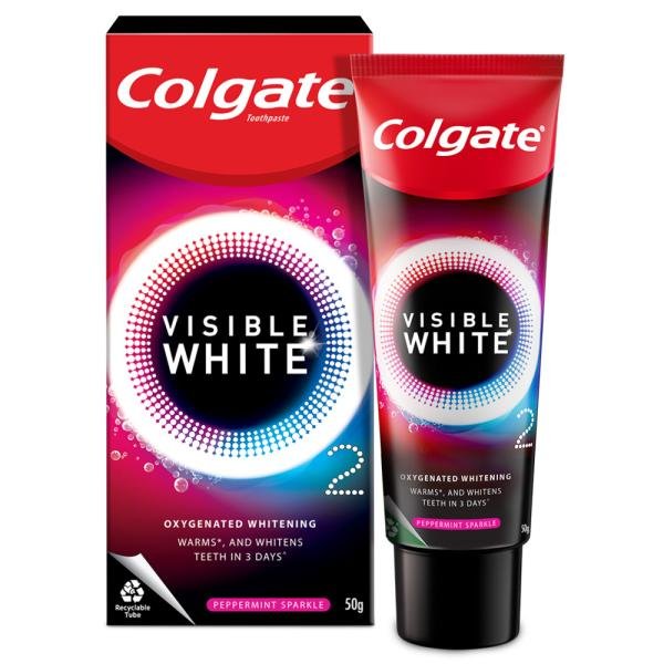 colgate visible white oxygenated whitening peppermint sparkle toothpaste 50 g 0 20220411