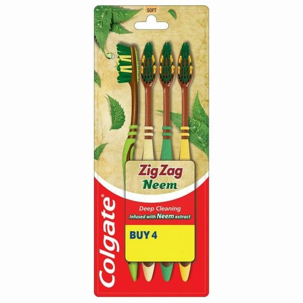 colgate zig zag neem deep cleaning soft toothbrush 4 pcs product images o491652552 p590033797 0 202203171133