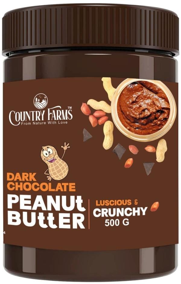 country farms dark chocolate peanut butter high protein peanut butter non gmo gluten free 500gm product images orvvkisu2ns p597514174 0 202301120918