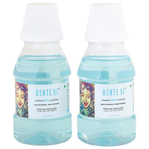 dente91 cool mint alcohol free mouthwash removes 99 0 germs fresh breath pack of 2 300 ml product images orvnmiehgiz p591161735 0 202202280812