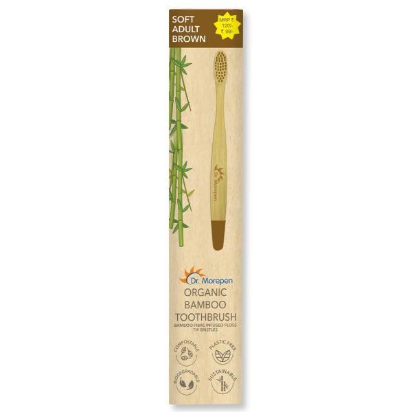 dr morepen organic bamboo toothbrush for adults brown product images orvyudgkrnx p591093156 0 202202251115