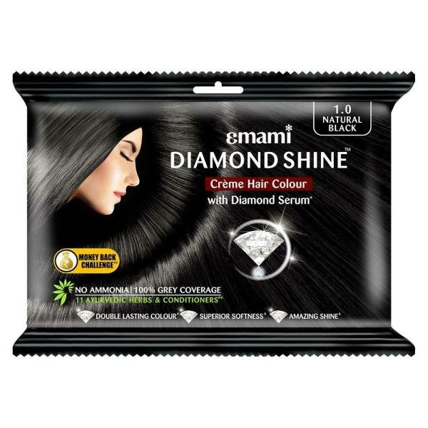emami diamond shine with diamond serum ammonia free creme hair colour natural black 1 0 20 g 20 ml product images o491432054 p491432054 0 202203151910