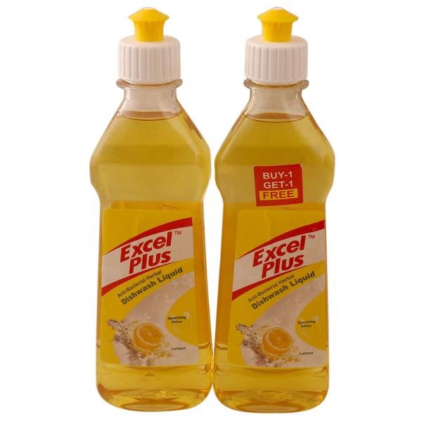 excel plus anti bacterial herbal lemon dishwash liquid 250 ml buy 1 get 1 free 0 20220428