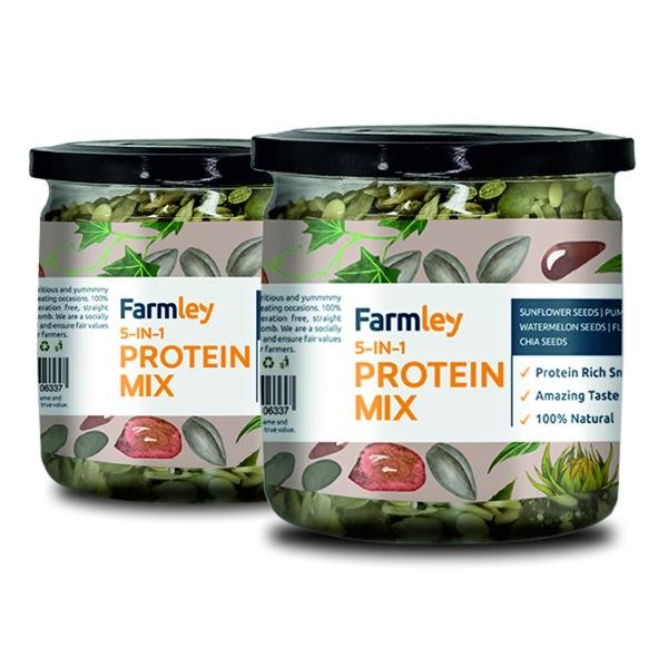 farmley 5 in 1 seed mix snack protein rich mix dry fruit snack jar 400 g pack of 2 each 200 g product images orvmkm0rhix p591132820 0 202202262020