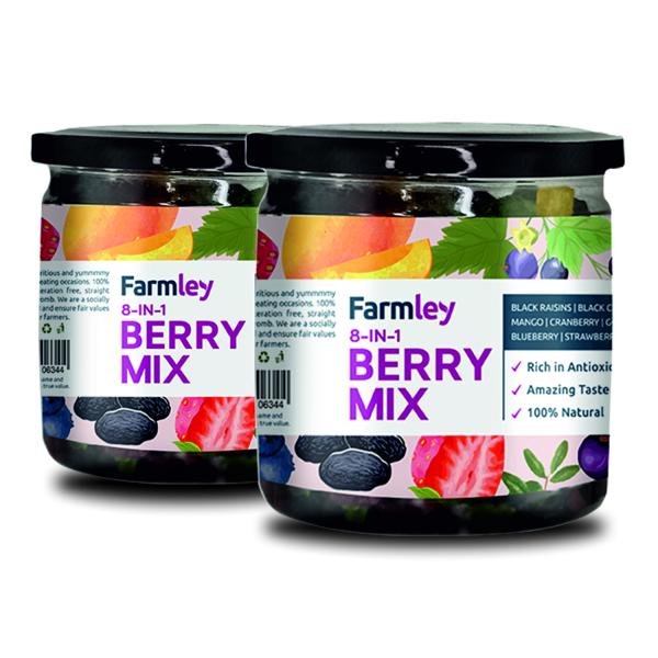 farmley 8 in 1 tasty berry mix jar antioxidants rich mix dried berries 400 g pack of 2 each 200 g product images orvoiyw5lor p591132819 0 202202262020