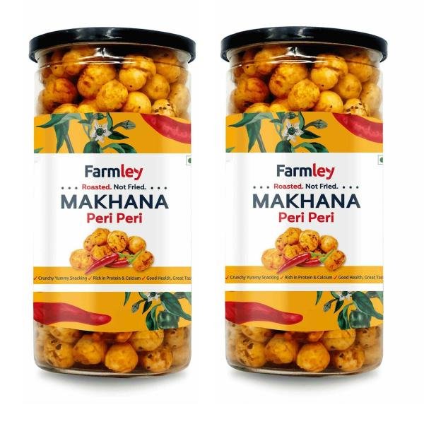 Farmley Roasted Peri Peri Flavoured Makhana 180 g (Pack of 2) 90g each