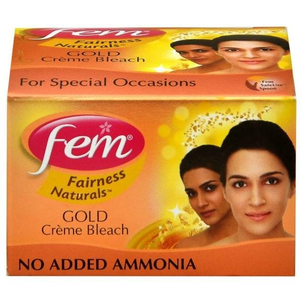 Fem Fairness Naturals Gold Creme Bleach with No Ammonia 24 g