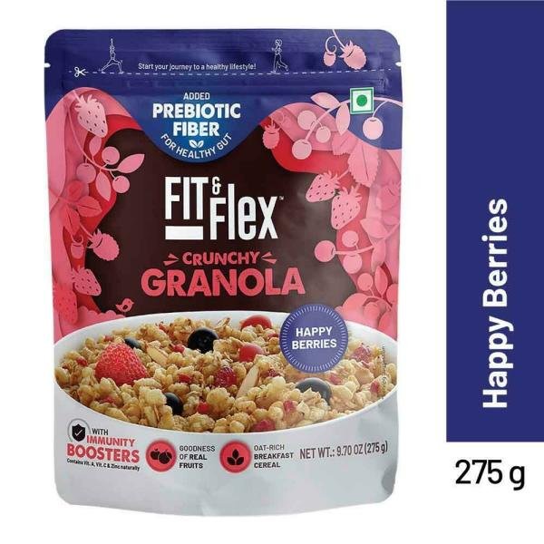 Fit & Flex Choco Happy Berries Crunchy Granola 275 g