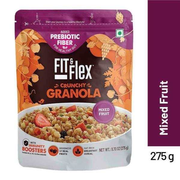 fit flex mixed fruits crunchy granola 275 g product images o492369722 p590795436 0 202203150835