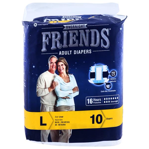 friends overnight adult diapers l 38 60 inches 10 count 0 20220503