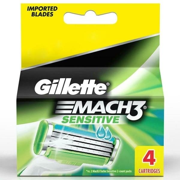 gillette mach3 turbo sensitive shaving cartridge 4 pcs product images o490008264 p490008264 0 202203152305