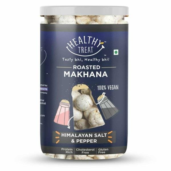 healthy treat roasted makhana himalayan salt and black pepper 140 gm pack of 2 jars 70 gm each product images orvubmmqyit p591102642 0 202202251950