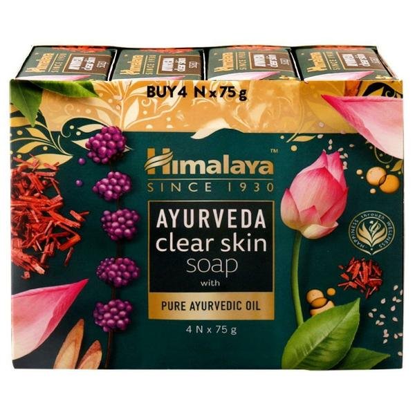 himalaya ayurveda clear skin soap 75 g pack of 4 product images o491569340 p491569340 0 202203170347