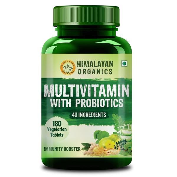 Himalayan Organics Multivitamin with 40 Ingredients & Probiotics Health Supplement 180 Tablets