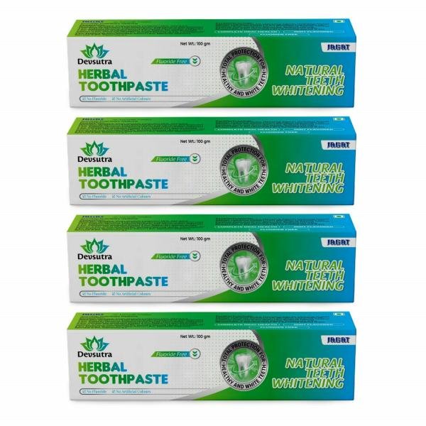 jagat devsutra dr recommended ayurvedic herbal fresh mint flavour toothpaste combo pack offer 1 pack of 4 100g x 4 product images orvvm9qcfnq p591182211 0 202203011348