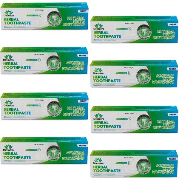 jagat devsutra dr recommended ayurvedic herbal fresh mint flavour toothpaste combo pack offer 1 pack of 8 100g x 8 product images orvqiquxafo p591182234 0 202203011350