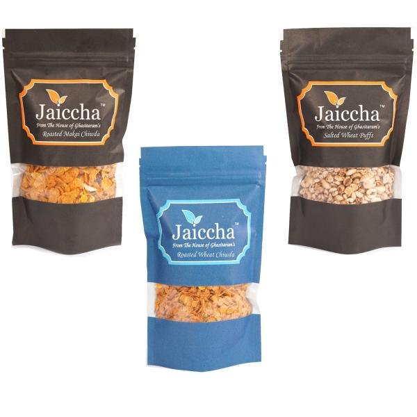 jaiccha namkeen snacks best of 3 wheat puffs wheat chiwda and makai chiwda pouches product images orv15kebdnv p591124932 0 202202261152