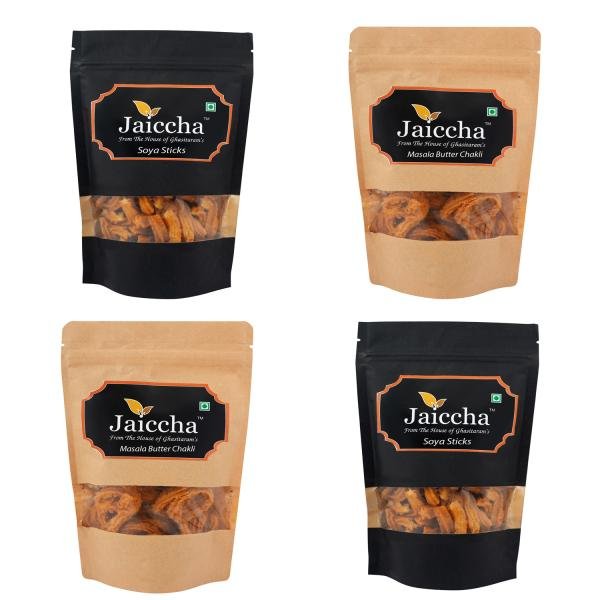 jaiccha namkeen snacks pack of 4 masala butter chakli and soya sticks pouches 200g product images orv7q3h5mzv p591124920 0 202202261152