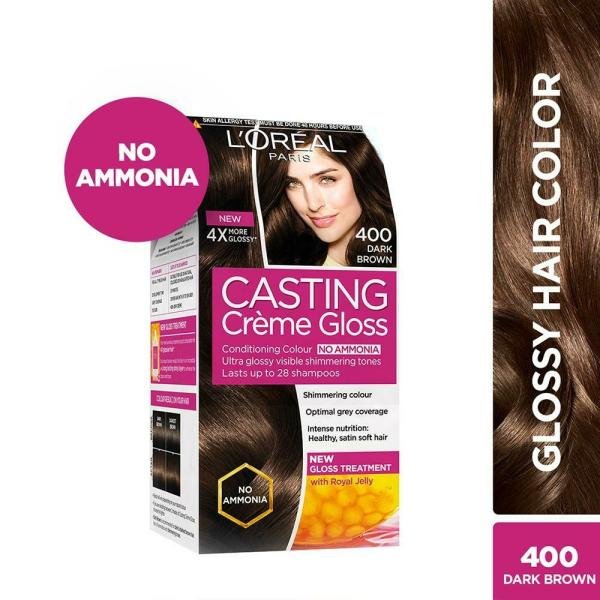 l oreal paris casting creme gloss ammonia free hair colour dark brown 400 87 5 g 72 ml product images o490819083 p490819083 0 202203151750