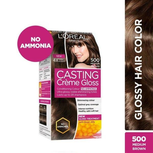 l oreal paris casting creme gloss ammonia free hair colour medium brown 500 87 5 g 72 ml product images o490819085 p490819085 0 202203150551