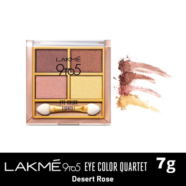 lakme 9 to 5 eye color quartet eye shadow desert rose 7 g 0 20220225