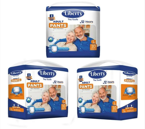 liberty premium adult unisex large diaper pants 10 pcs for waist size 75 140 cm pack of 3 product images orv4fekatox p590947514 0 202112150756