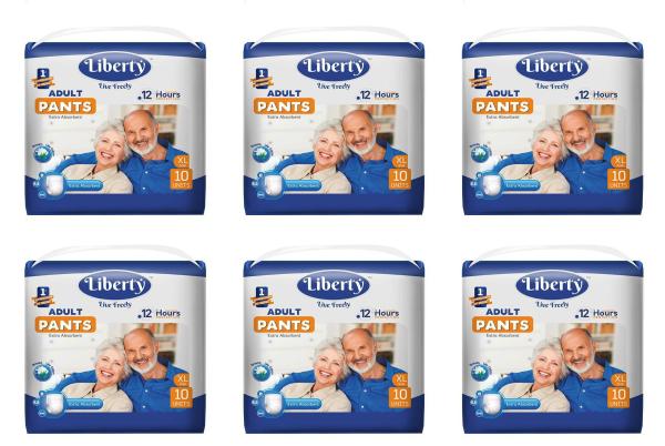 liberty premium adult unisex xl diaper pants 10 pcs for waist size 96 165 cm pack of 6 product images orviulp7w0z p590947507 0 202112150755