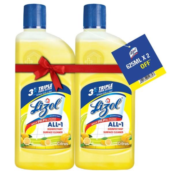 lizol citrus disinfectant surface cleaner 625 ml pack of 2 product images o492591953 p591189267 0 202204070201