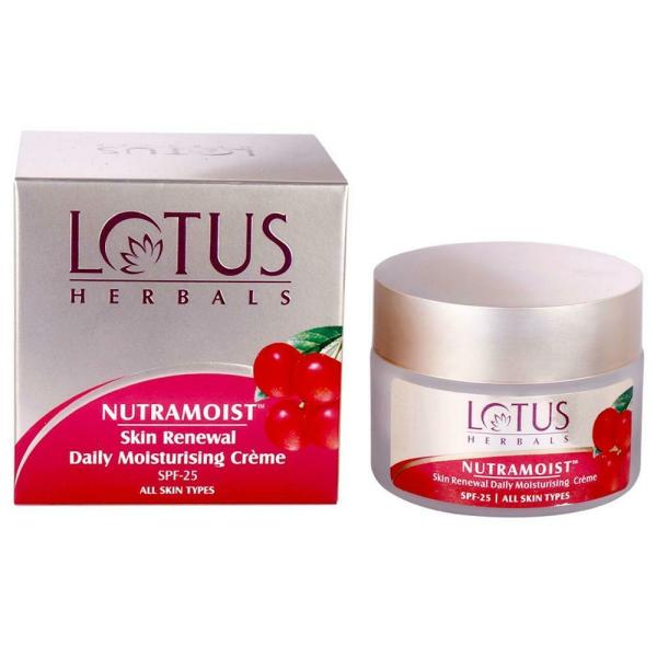 lotus herbals nutramoist skin renewal spf 25 daily moisturising creme 50 g product images o490503587 p490503587 0 202203170752