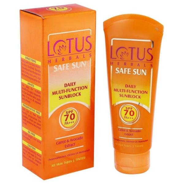 lotus herbals safe sun carrot avocado extract spf 70 pa daily multi function sunblock 60 g product images o490959205 p490959205 0 202203171022